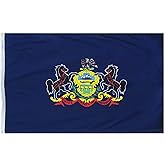 Annin Flagmakers Pennsylvania State Flag USA-Made to Official State Design Specifications, 3 x 5 Feet (Model 144660)