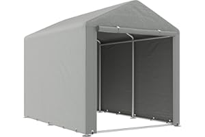 Outsunny 5.2 x 7.2 ft Portable Shed, Outdoor Storage Shed Bike Tent with Waterproof Cover, Galvanized Steel Frame & Roll-up D
