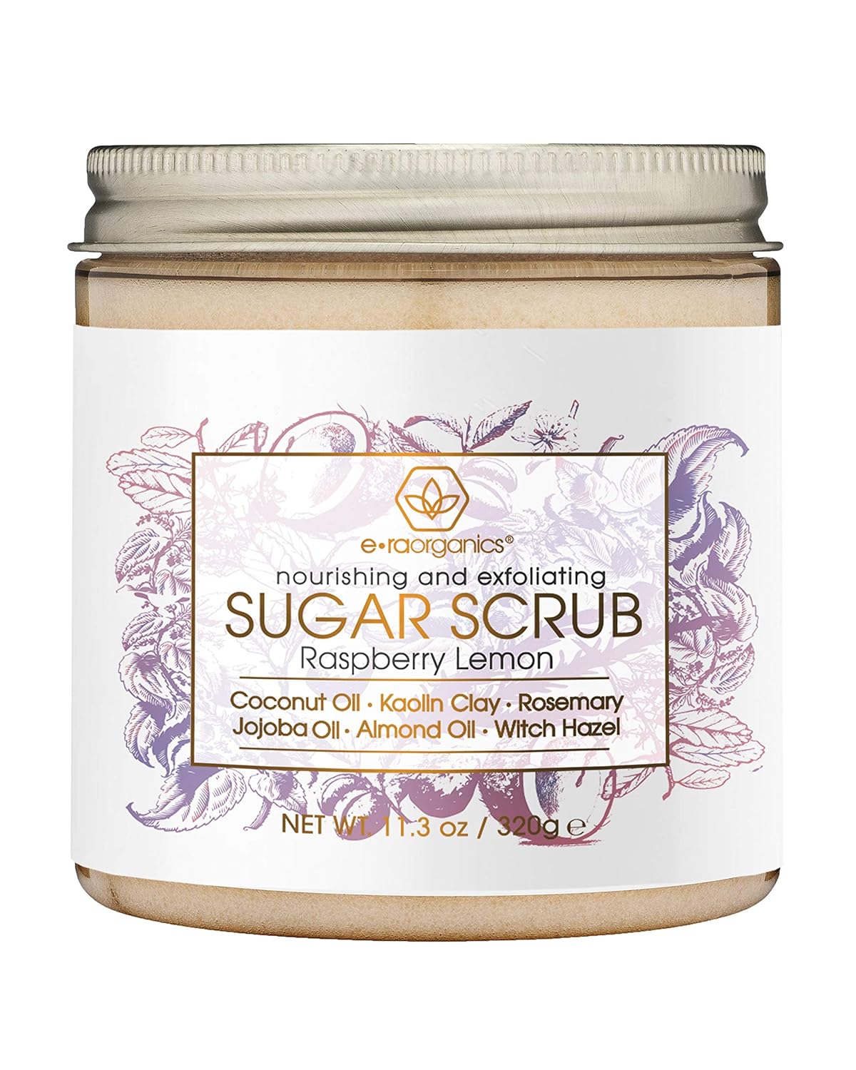 Natural & Organic Sugar Scrub Body Exfoliator - Spa Quality Organic Body Scrub with Food Grade Ingredients to Nourish, Moisturize & Rejuvenate Dull Dry Skin - No Harsh Chemicals, Parabens or Sulfates : Beauty