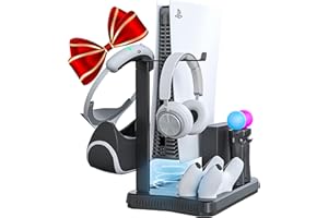 Skywin- PSVR Charging Station Display Stand, Showcase, Cool, Charge, and Display your PS VR, Compatible with Playstation, PS5