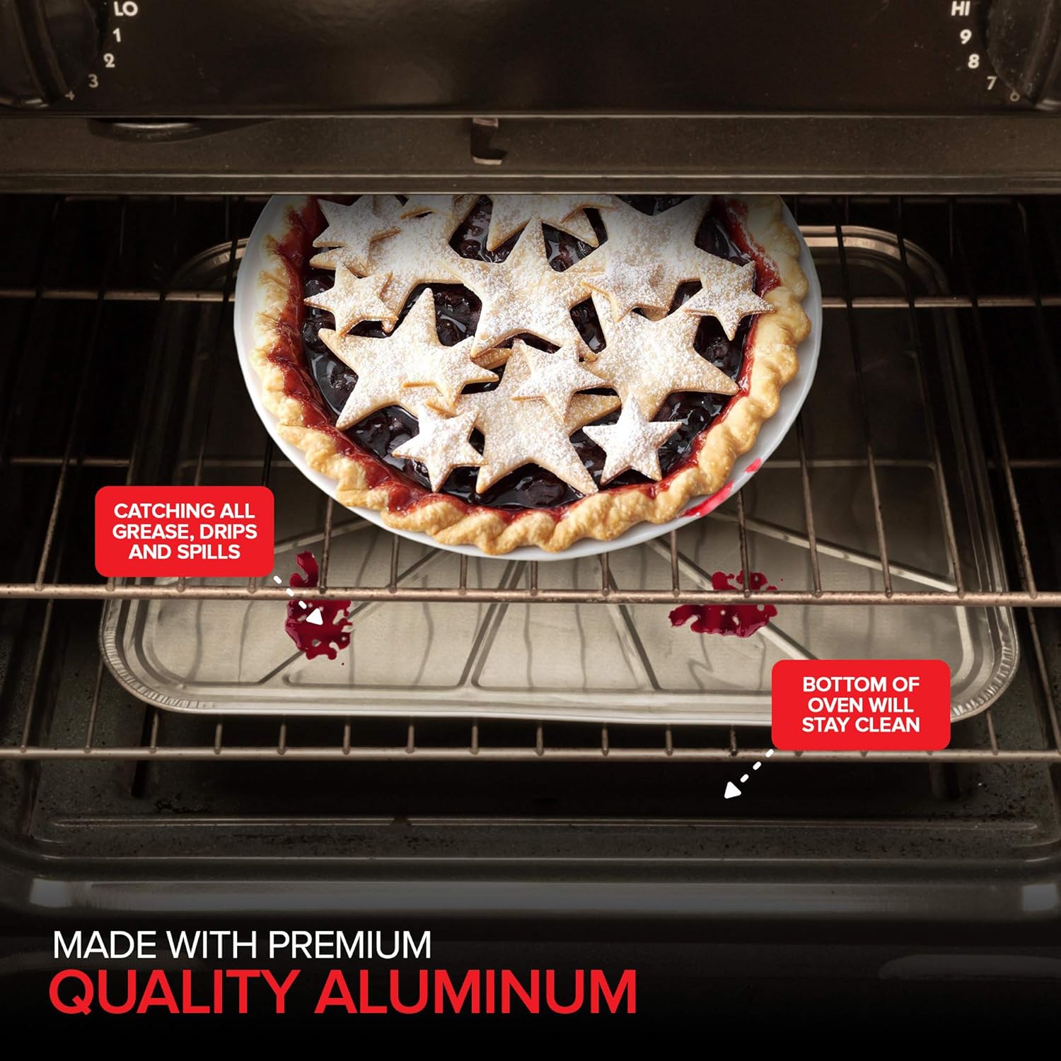 Disposable Foil Oven Liners (10 Pack) Oven Liners for Bottom of Electric Oven and Gas Oven - Reusable Oven Drip Pan Tray for Cooking and Baking - 18.5" x15.5”: Home & Kitchen