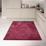 homeart Area Rugs Soft Short Pile Monochrome Anti Slip 60x110 Bordeaux view 5