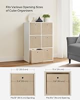 SONGMICS Storage Boxes Set of 6 30x30x30 cm Fabric Boxes with Handles view 5