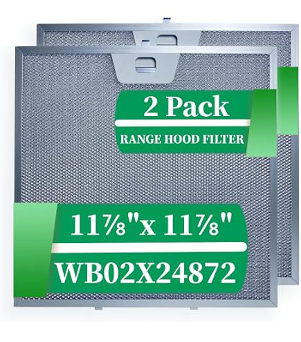 2 Filtri Antigrasso Per Cappa GE Modello Wb02x11011 - In Acciaio Inox, Lavabili In Lavastoviglie