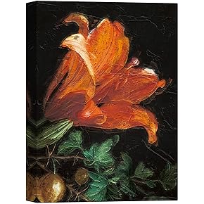 SIGNWIN Canvas Wall Art Orange Asiatic Lily Floral...