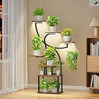 Plant Stand Indoor with Grow Light, 47" Corner Plant Stand for Indoor Plants, 7 Tiered Tall Plant Shelf Indoor Flower Stand, 