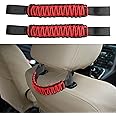 UBOG Car Handle,Car Headrest Handle,Car Handle Strap,Rear Seat Grab Bar,Car Accessories Car Grab Handle,Car Front Rear Seat Back Roll Bar Grip Handles,Portable Nylon Grip Handle for Car SUV (Red)