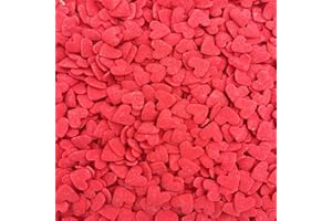 WERARU Valentines Sprinkles Red Hearts Sprinkles Cupcake Cake Decoration Cake Cookie IceCream Donut 3.4oz