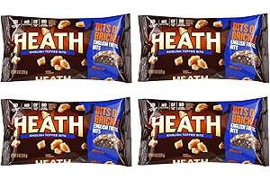 SMILING SWEETS Heath English Toffee Bits - 8 oz - Bits O' Brickle - Pack of 4-32 Total oz of Bits - Plenty to Share and Stock the Pantry - Fun to Snack on or to Cook with - Gluten Free