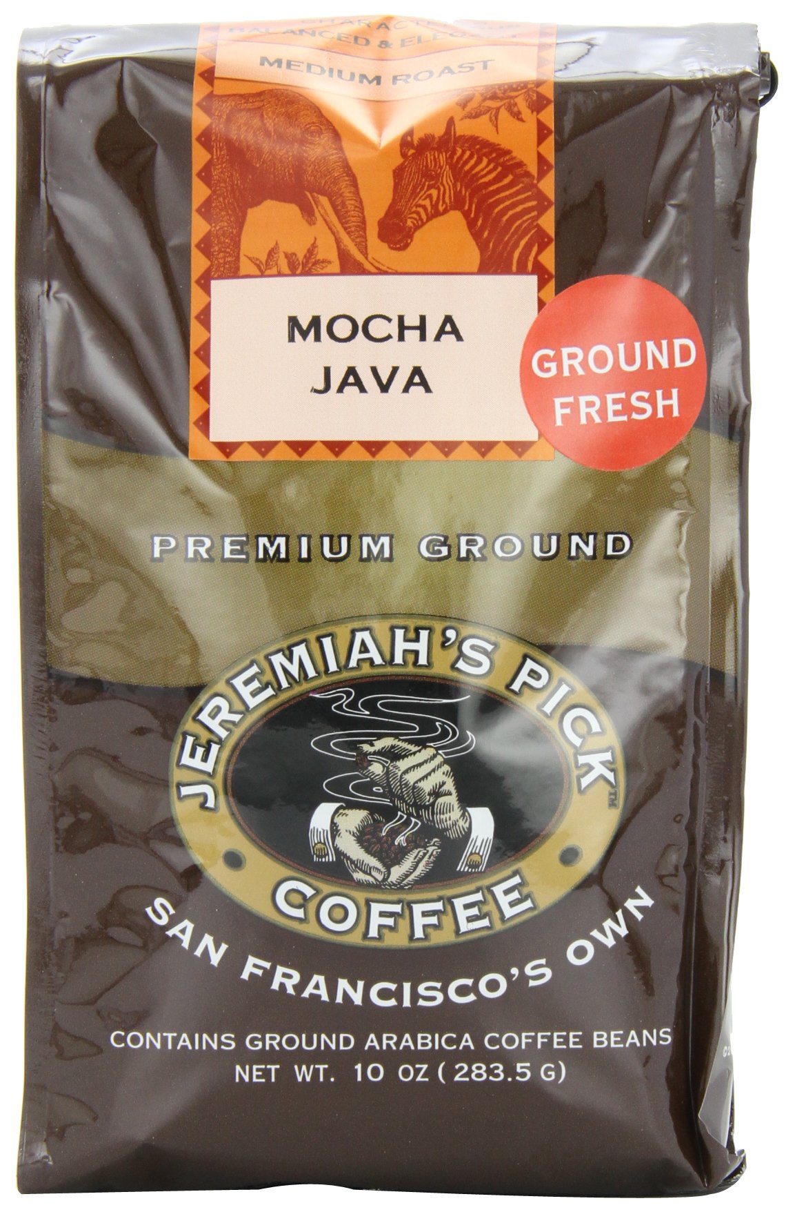 Amazon.com : Jeremiah's Pick Coffee Mocha Java Decaf Ground Coffee, 10 ...