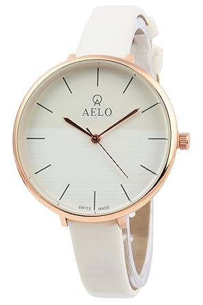 Aelo New Analog White Dial Women's Watch - Www1072