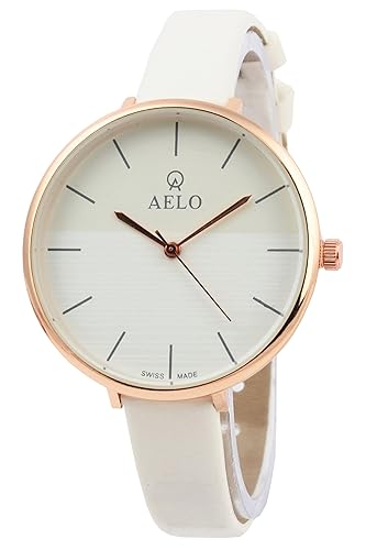 Aelo New Analog White Dial Womens Watch - Www1072