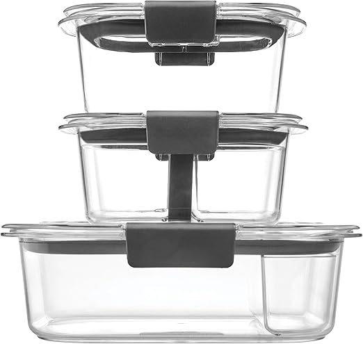 Amazon Com Rubbermaid Brilliance Food Storage Containers 10