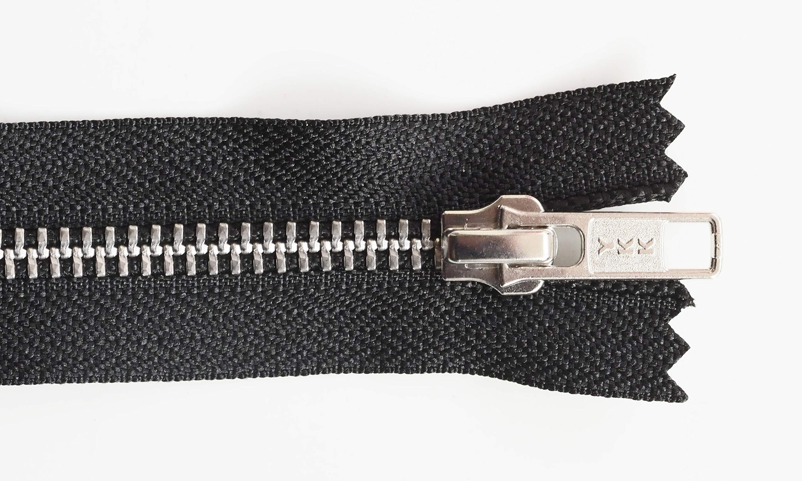 YKK Closed End Metal Silver Zip. 4, 5, 6, 7, 8, 9, 10, 11, 12, 15, 20 inch. Width No 5 … (20 inch)