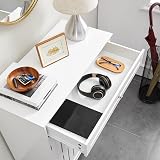 Yaheetech Wooden Shoe Cabinet with 1 Drawer 2 Doors 4-Tier White view 6