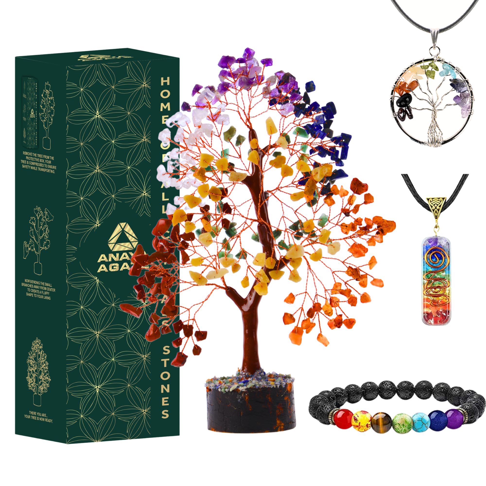 7 Chakra Crystal Tree of Life with Healing