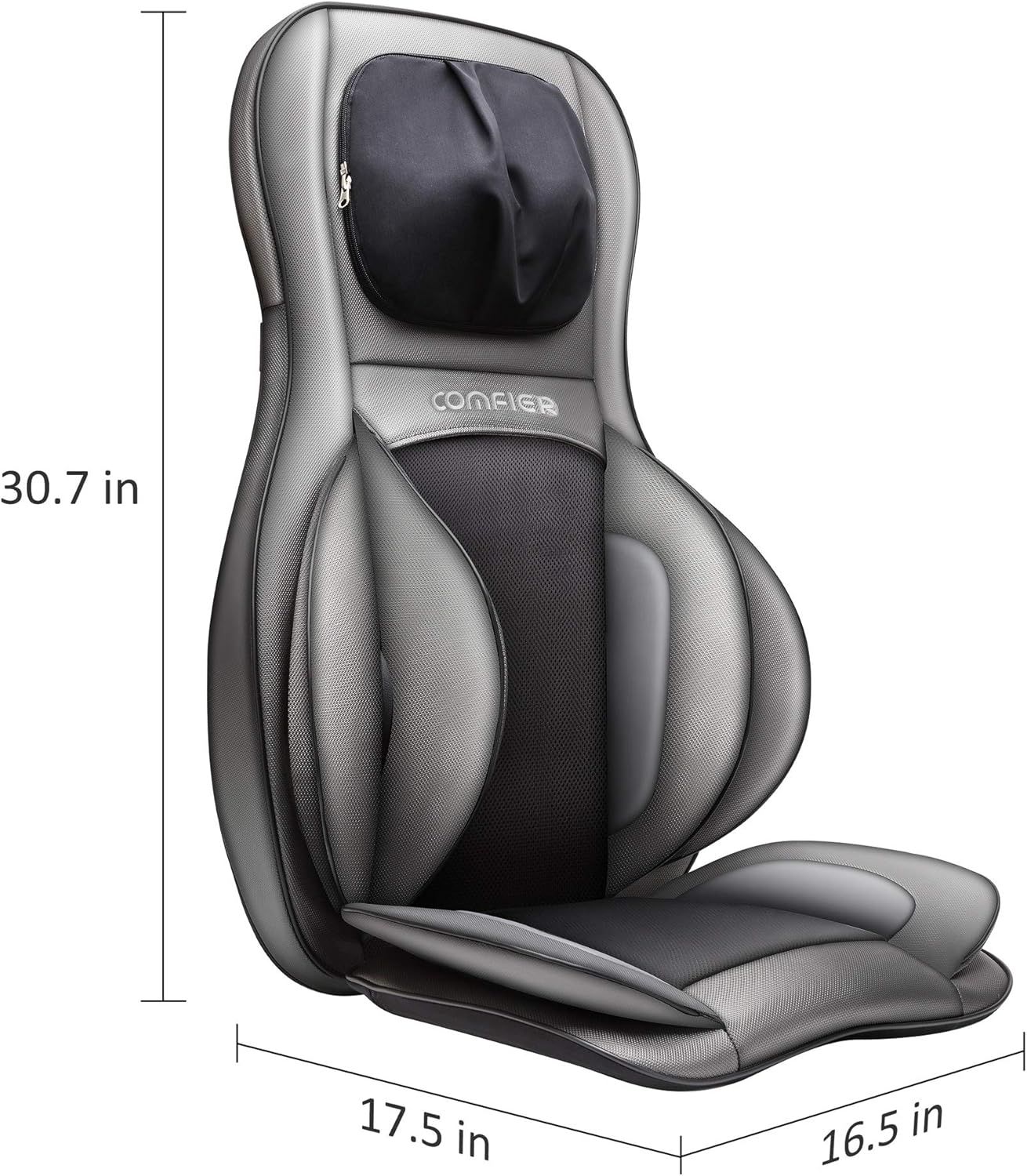 Comfier Shiatsu Neck & Back Massager – 2D/3D Kneading Full Back Massager with Heat & Adjustable Air Compress, Massage Chair Pad for Shoulder Neck and Back Waist Hips,Full Body Pain Relief: Health & Personal Care