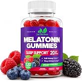 Melatonin 20mg Gummies (120 Count) - Maximum Strength Sleep Gummies | Sleep Support for Adults with 10mg of Melatonin Per Gummy - Gluten-Free, Vegetarian, Great Tasting Mixed Berry Flavor
