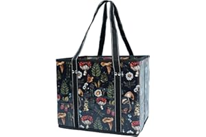 BeeGreen Large Waterproof Reusable Bags Heavy Duty Shopping Tote for Groceries Pool Beach Gift with Long Webbing Handles