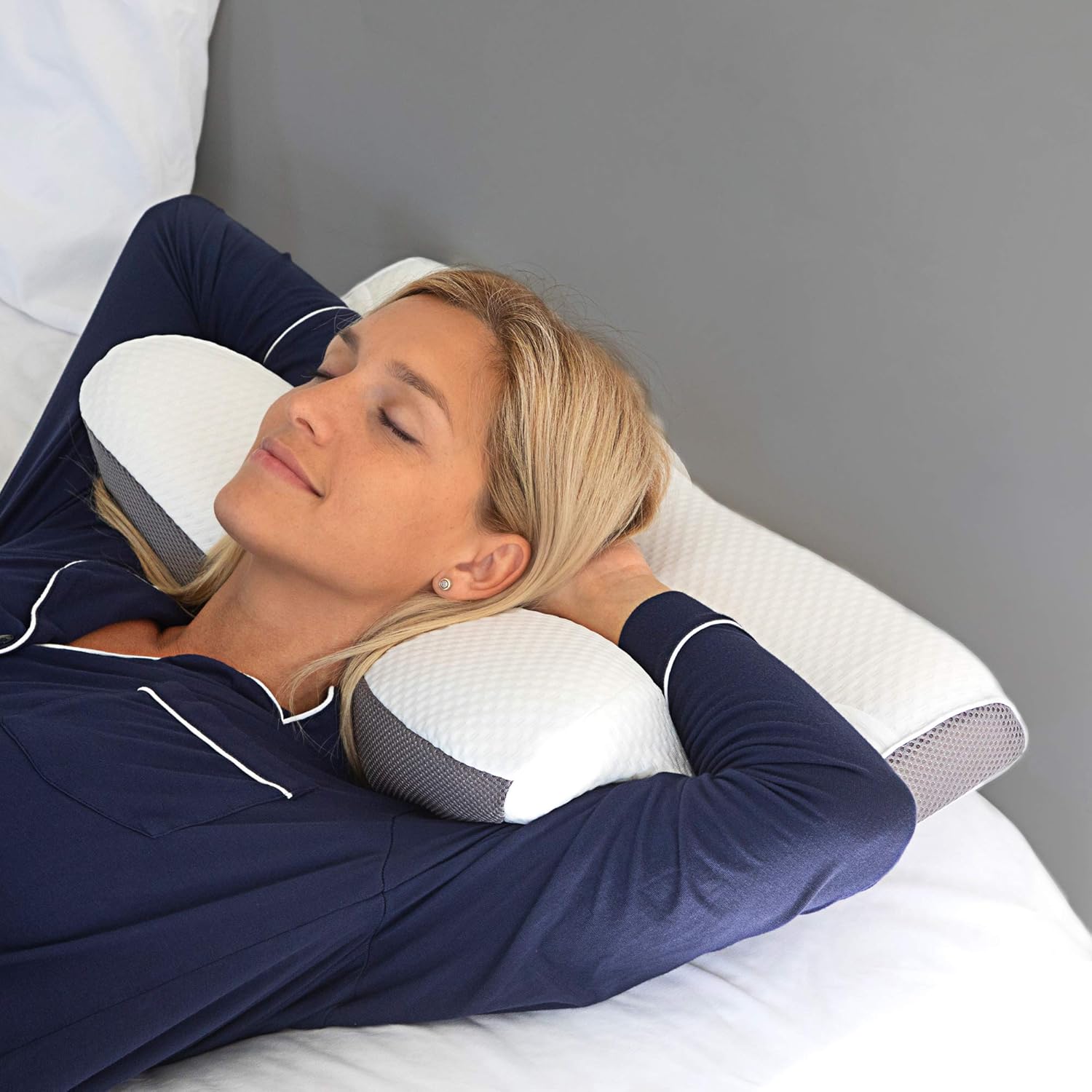 Cervical Memory Foam Pillow for Neck and Shoulder Pain – Ergonomic, Orthopedic Pillow for Side, Back, Stomach Sleepers - Contour Pillows for Sleeping - Premium Bedding Accessories - Free Sleeping Mask: Office Products