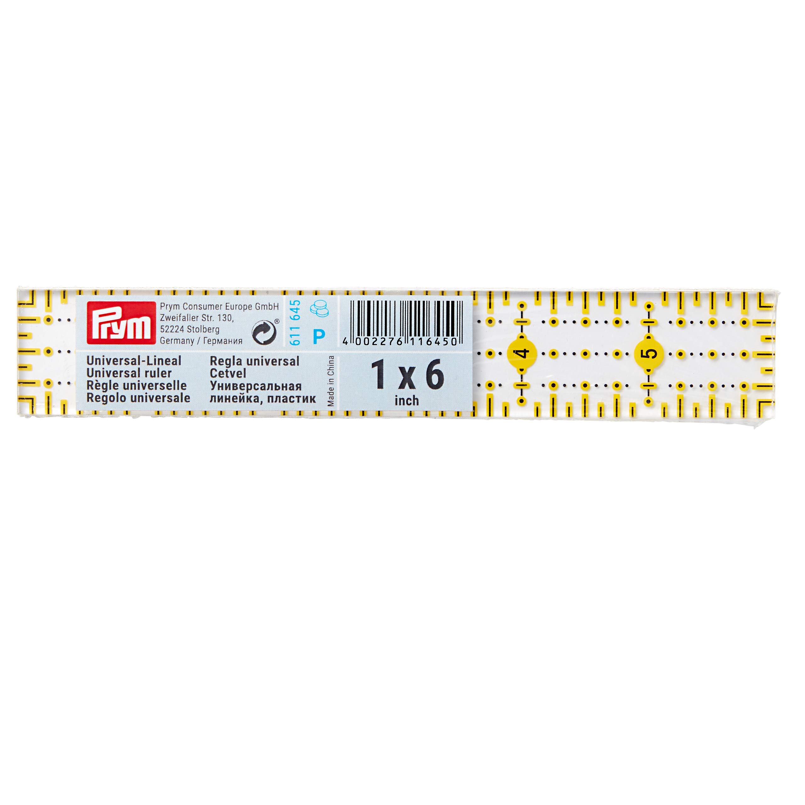 Prym - Omnigrid (1 x 6 inch) Universal Ruler - 1 Unit