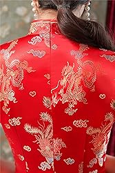 Shanghai Story Short Sleeve Long Qipao Brocade