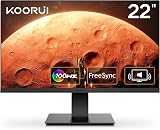 KOORUI 22 Inch Gaming Monitor FHD 1080P 100Hz VA Panel 4ms FreeSync HDMI VGA