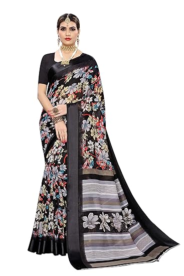 Satin Saree with Blouse Piece