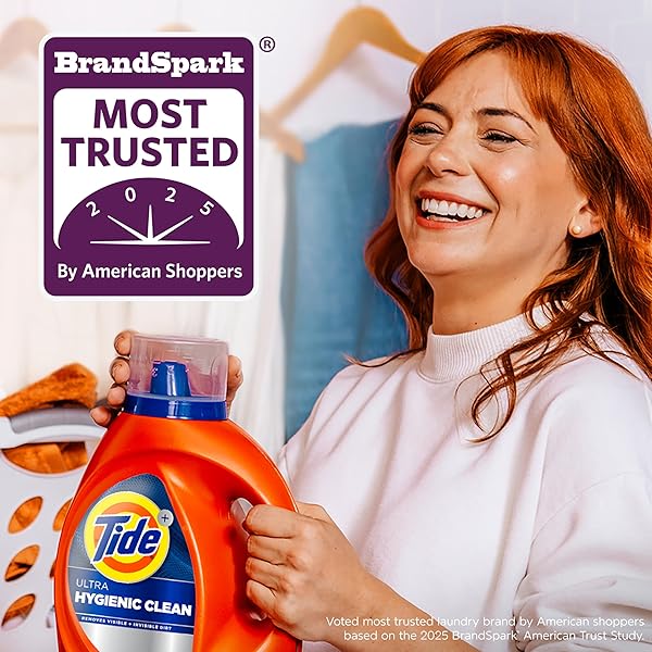 TIDE HYGIENIC CLEAN HEAVY 10X DUTY LAUNDRY DETERGENT LIQUID SOAP, ORIGINAL SCENT, HE COMPATIBLE, 59 LOADS, 84 FL OZ