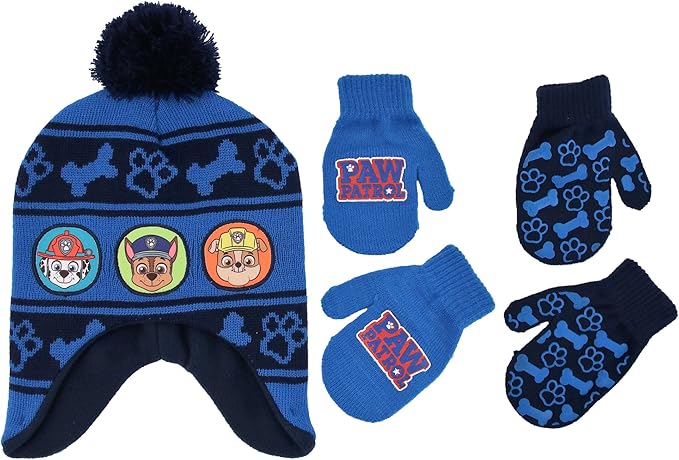 paw patrol hat and mittens