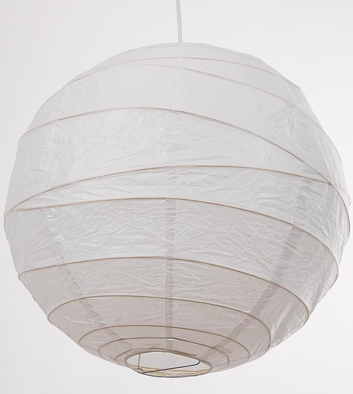 Pack of 2 Large 40cm Irregular Bamboo Lantern, Paper, White - Lampshades for Bedrooms Living Rooms, Students, Weddings (2) - Image 3