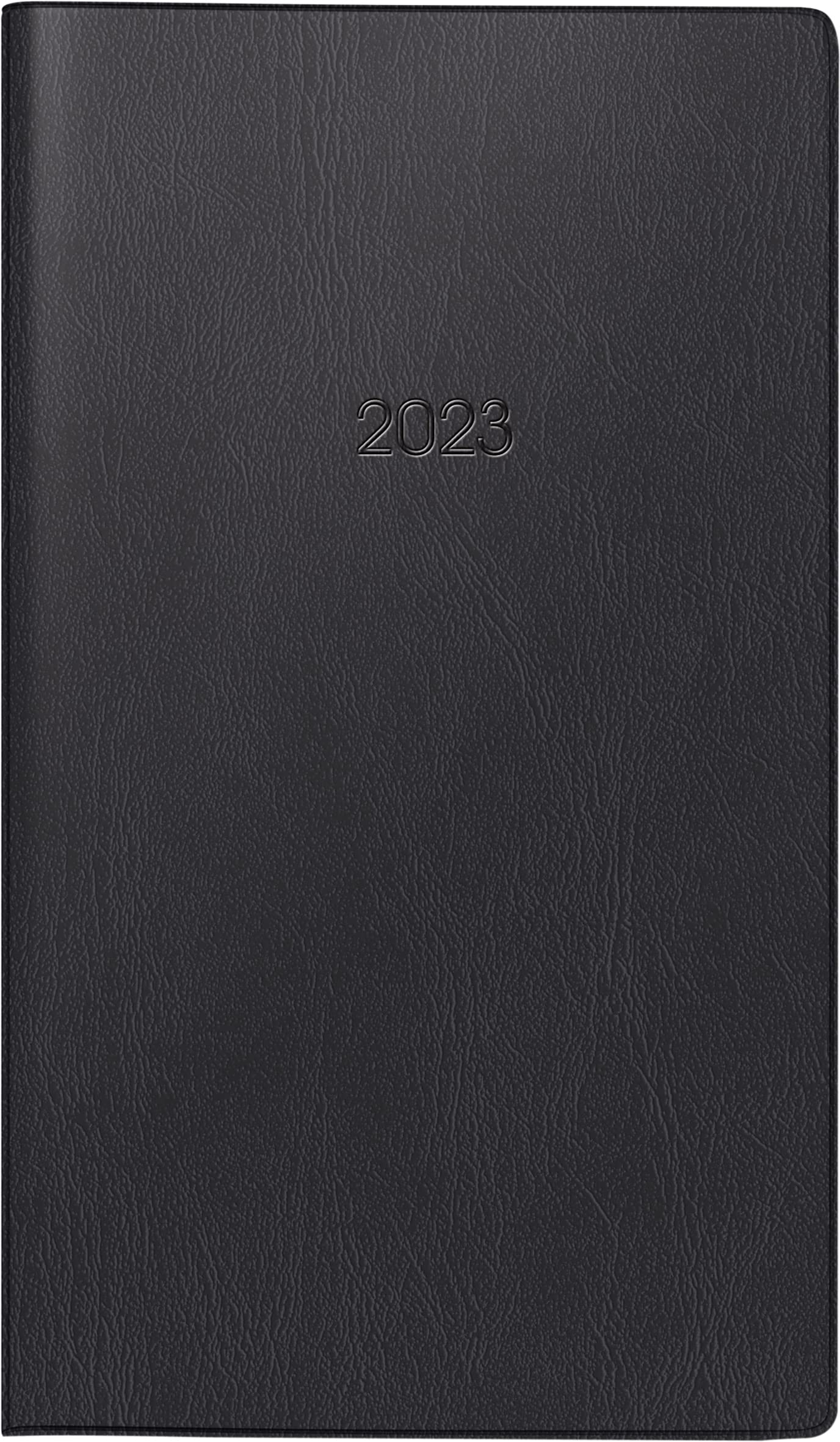 BRUNNEN Weekly calendar model 755 2023 sheet size 8.7 x 15.3 cm black