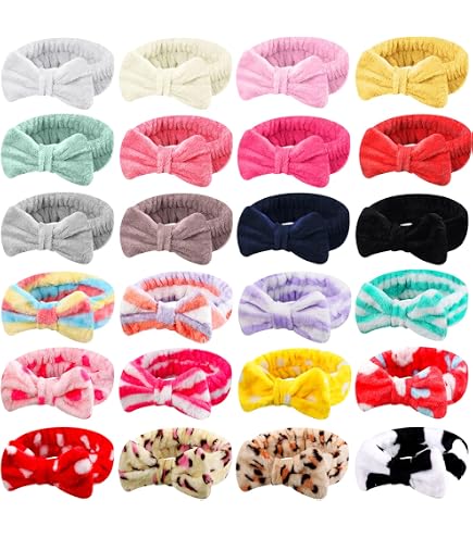 6759 74 Pcs Spa Headband Set 37 Styles Coral Fleece Terry Cloth Facial Hair Amazon.com : Jutom 74 Pcs Spa Headband Set 37 Styles Coral  main image 2