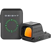 OSIGHT XR Enclosed Red Dot Sight, 2/6 MOA Dot & 32 MOA Circle Multi-Reticle, 407C/507C Footprint Compatible, Parallax-Free Reflex Optic with Charging Cover for Full-Size Setups