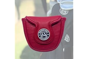 Classic Blade and Mallet Putter Headcovers with Madson Golf Cart Magnet for Secure Positioning and Quick Access, Protective PU Leather Head Covers, Magnetic Golf Accessories