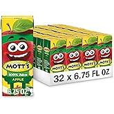 Mott's 100% Original Apple Juice, 6.75 Fl Oz Boxes, 32 Count (4 Packs Of 8), 2 Servings Of Fruit, 100% Fruit Juice, Gluten-free, Caffeine-free, Kosher, Contains No Artificial Colors Or Sweeteners