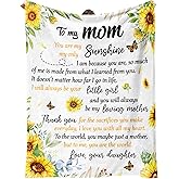 Soft Flannel Mom's Throw Blanket, 50 x 60 Inch - Perfect for Christmas or Mom's Birthday