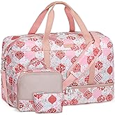 IBFUN Weekender Bags for Women, Travel Duffle Bag with Shoe Compartment Carry on Weekender Overnight Duffel for Weekend Travel Business Trip 3PCS
