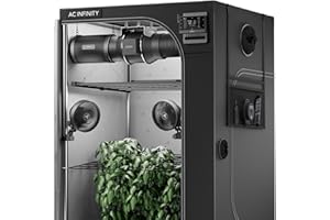 AC Infinity AI Grow System PRO 5x5, 6-Plant Kit w/Self-Learning AI Controller, Dynamic Airflow & LM301H EVO LED Lighting Control, 2000D Mylar Tent w/Lab-Tested Reflectivity, Largest Zippered Window