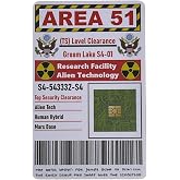 Area 51 UFO Bookmark Funny Alien UAP Top Secret Card Bookmarks - 4 Pack | Fits Standard Books