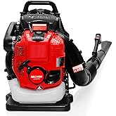 Relxxon Gas Powered Backpack Leaf Blower, Commercial Heavy Duty 75.6cc 4-Stroke Engine, 205 MPH 750 CFM for Professional Yard Care, Large Properties & Lawn Maintenance, No Fuel Mix (RL9905 PRO)