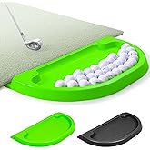 GoSports All-Weather Golf Ball Trays with 70 Ball Capacity - Black or Green - Compatible with All Hitting Mats