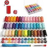 VIZOSHI Sewing Thread Kit with Prewound Bobbins, 90PCS 36 Colors Polyester Thread Set, 400 Yards per Spool, for Sewing Machine &amp; Hand Sewing, Quilting, Embroidery, Repairs, DIY Crafts
