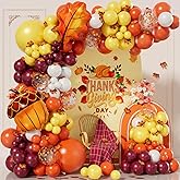 Little Pumpkin Autumn Party Balloons Garland Arch, Autumn Theme Party Balloon Arch Orange Gold Brown Maple Leaves Backdrop For Fall Theme Bridal Shower Thanksgiving Wedding Engagement Birthday Party In