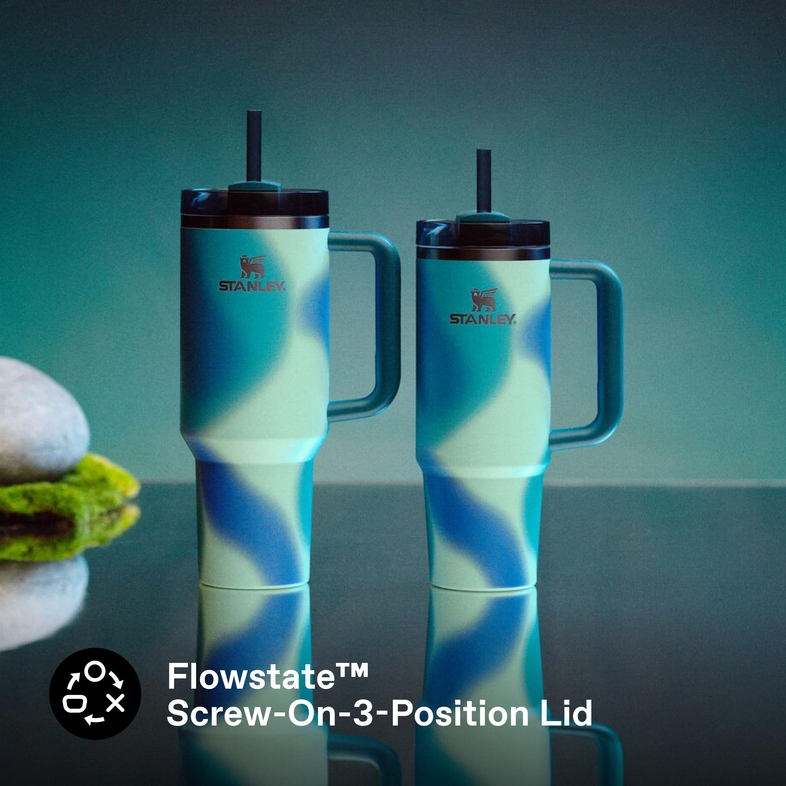 STANLEY 1913 Quencher H2.0 FlowState Tumbler 0.89L - Coastal Teal Motion 5