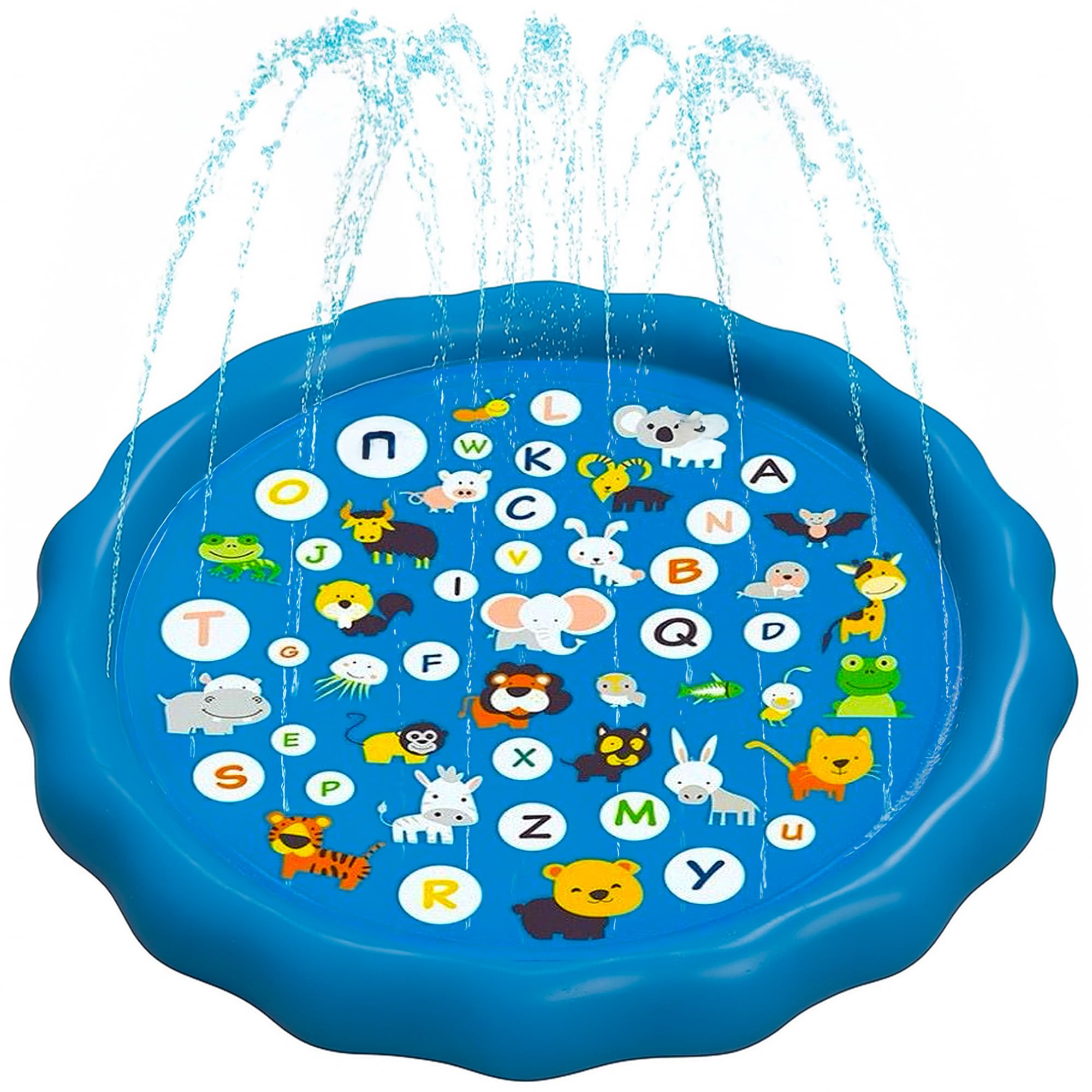 Photo 1 of ArtCreativity Splash Pad for Kids and Pets - 60 Inches - Non-Slip Sprinkler Baby Play Mat with Sound & Light - Outside Water Toys for Toddlers and Dogs - Inflatable Kiddie Summer Wading Pool Toy