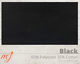 M & J Plain Black Polycotton Fabric 45 inch Wide 3 Metre view 2