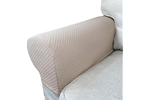 Roytub Stretch Couch Arm Covers, Breathable Armrest Cover for Sofas and Chairs Armrest Cover Keep Home Clean, Scratch-Resistant Sofa Arm Covers Protect and Decorate Your Sofa(Medium, Sand, 2PCS)