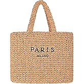 OWGSEE Large Straw Beach Bag for Women Summer Woven Shoulder Tote Bag Straw Purses and Handbags for Vacation | Large, Straw, Summer, Woven, Straw Purses, for Vacation