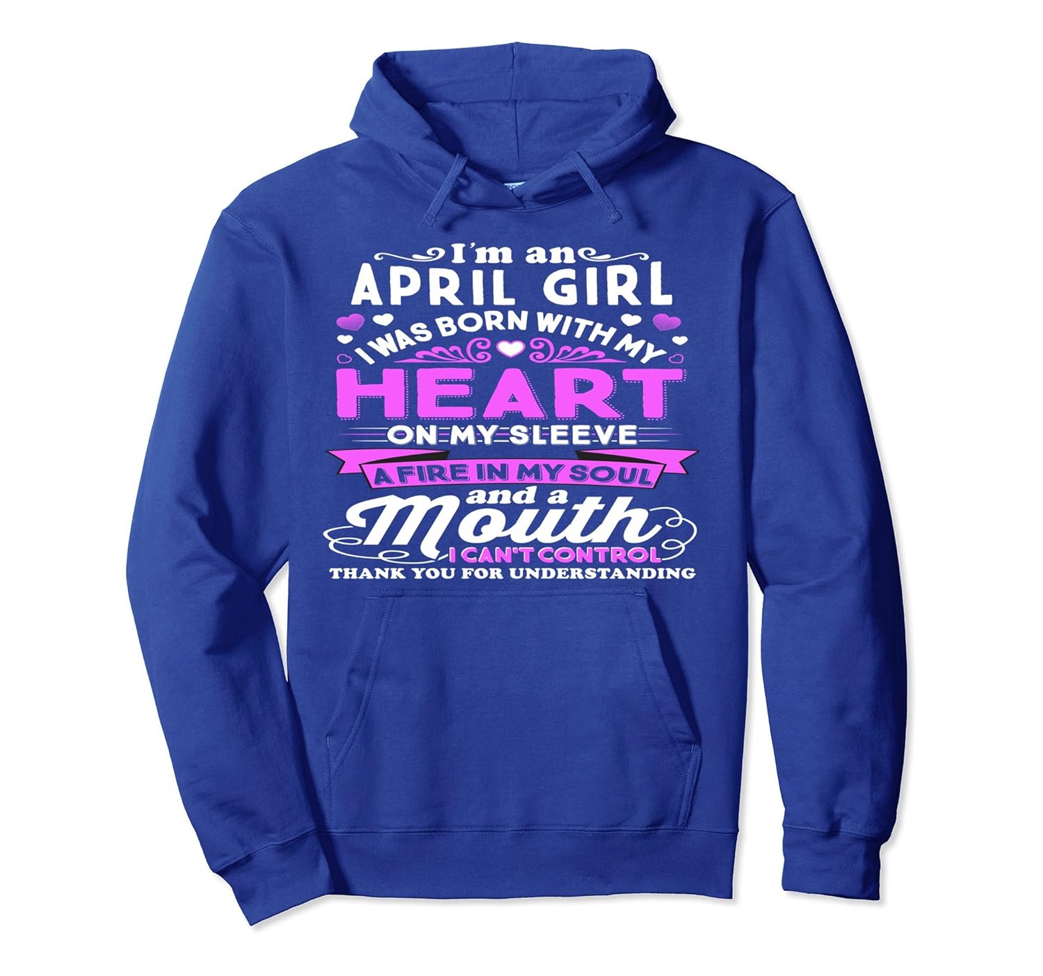 April girl - born with my heart on my sleeve - Hoodie-anz